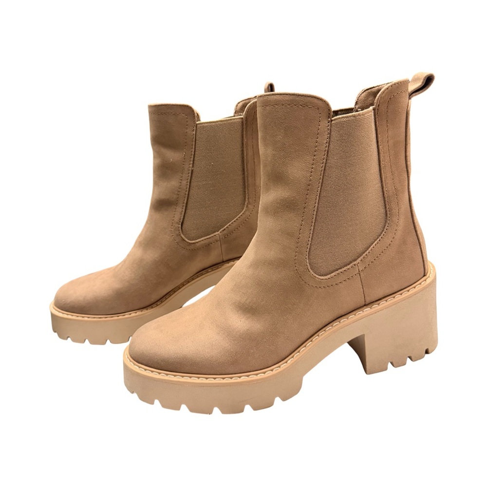 DV by Dolce Vita Tiffany Chelsea Boots | Taupe Suede - Picture 2 of 10